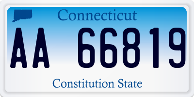 CT license plate AA66819