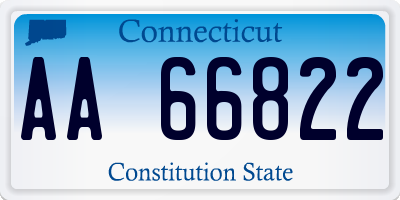 CT license plate AA66822