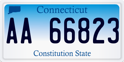 CT license plate AA66823