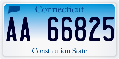 CT license plate AA66825