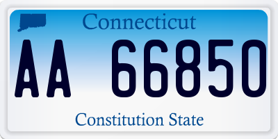 CT license plate AA66850