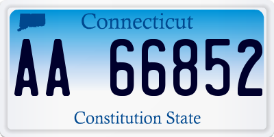 CT license plate AA66852