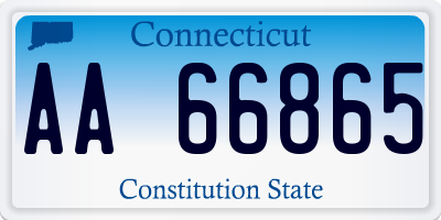 CT license plate AA66865