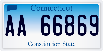 CT license plate AA66869