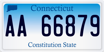 CT license plate AA66879