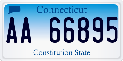 CT license plate AA66895