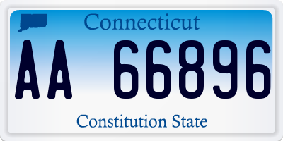 CT license plate AA66896