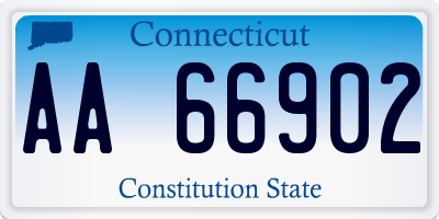 CT license plate AA66902