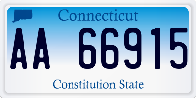 CT license plate AA66915