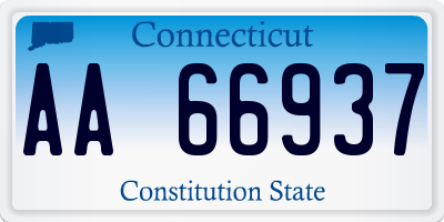 CT license plate AA66937