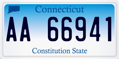 CT license plate AA66941