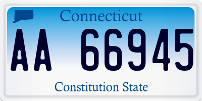 CT license plate AA66945