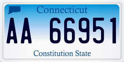 CT license plate AA66951