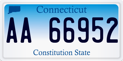 CT license plate AA66952