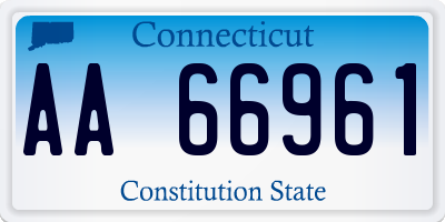CT license plate AA66961