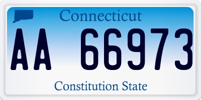 CT license plate AA66973