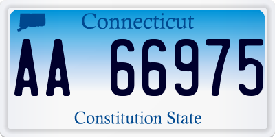 CT license plate AA66975