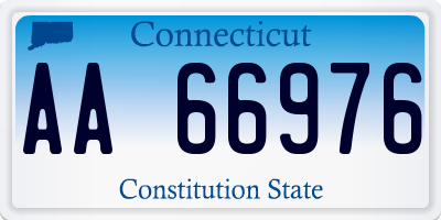 CT license plate AA66976