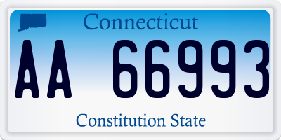 CT license plate AA66993