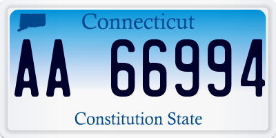 CT license plate AA66994