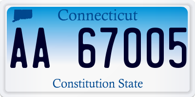 CT license plate AA67005