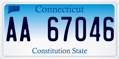 CT license plate AA67046