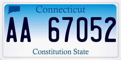 CT license plate AA67052