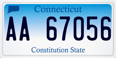 CT license plate AA67056