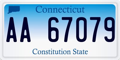 CT license plate AA67079