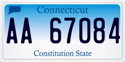 CT license plate AA67084