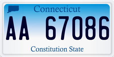 CT license plate AA67086