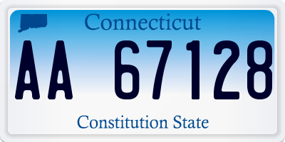 CT license plate AA67128