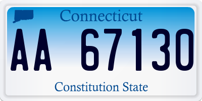 CT license plate AA67130