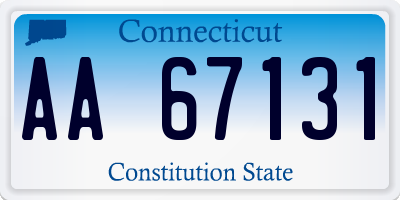 CT license plate AA67131