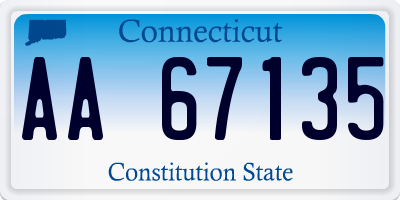 CT license plate AA67135