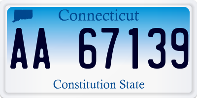 CT license plate AA67139