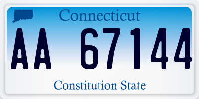 CT license plate AA67144