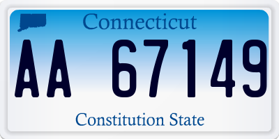 CT license plate AA67149