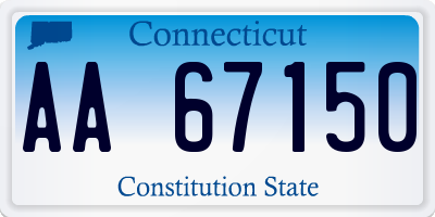 CT license plate AA67150