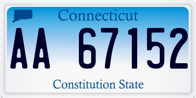 CT license plate AA67152