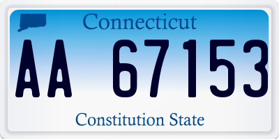 CT license plate AA67153