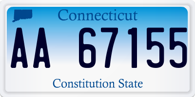 CT license plate AA67155