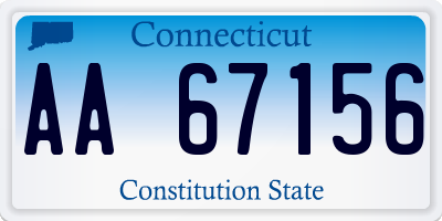 CT license plate AA67156