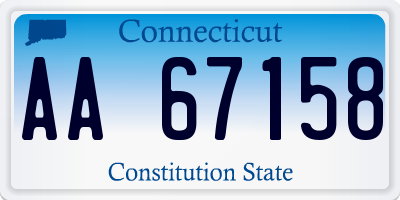 CT license plate AA67158