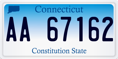 CT license plate AA67162