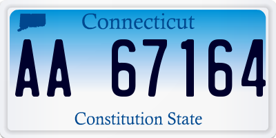 CT license plate AA67164