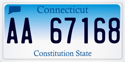 CT license plate AA67168