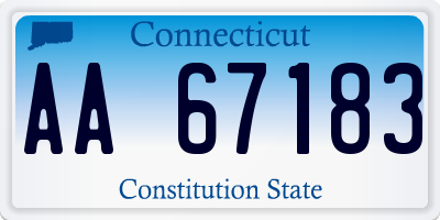 CT license plate AA67183