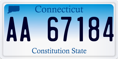 CT license plate AA67184