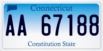 CT license plate AA67188